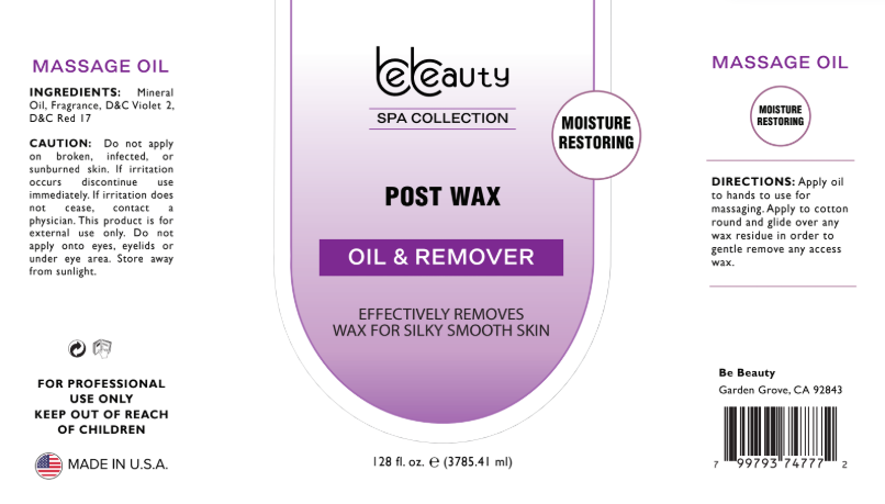 Waxing, Massage Oil & Remover (Post-Wax)