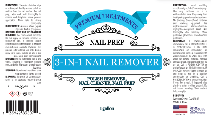 3-in-1 Nail Remover (Polish Remover, Nail Cleaner, Nail Prep)