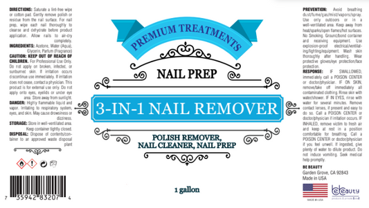 3-in-1 Nail Remover (Polish Remover, Nail Cleaner, Nail Prep)