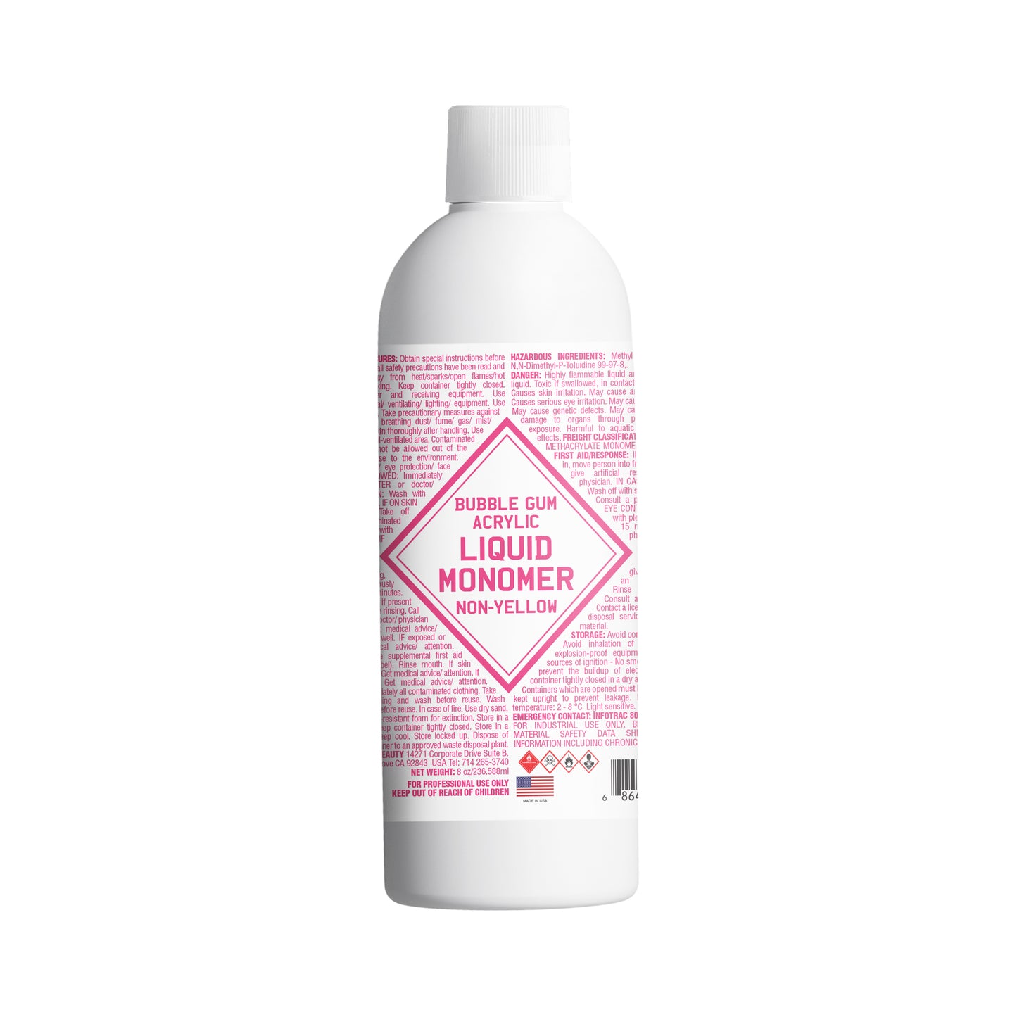 LIQUID 116 BUBBLEGUM - Fast Set Liquid Monomer