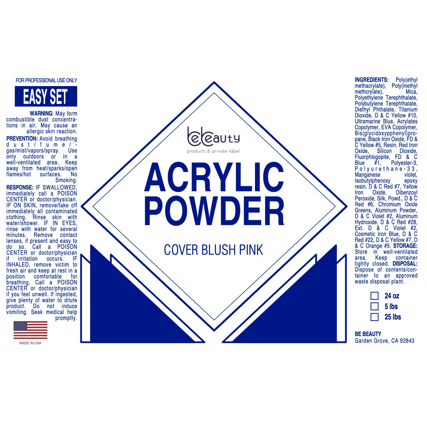 Cover Blush Pink | Acrylic Powder | Polymer | Wholesale | Private label