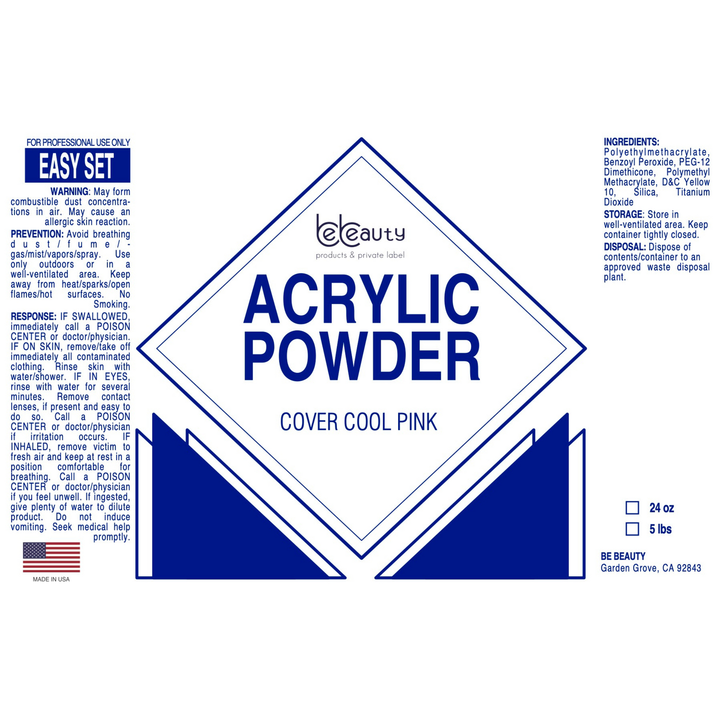 Cover Cool Pink | Acrylic Powder | Polymer | Wholesale | Private label