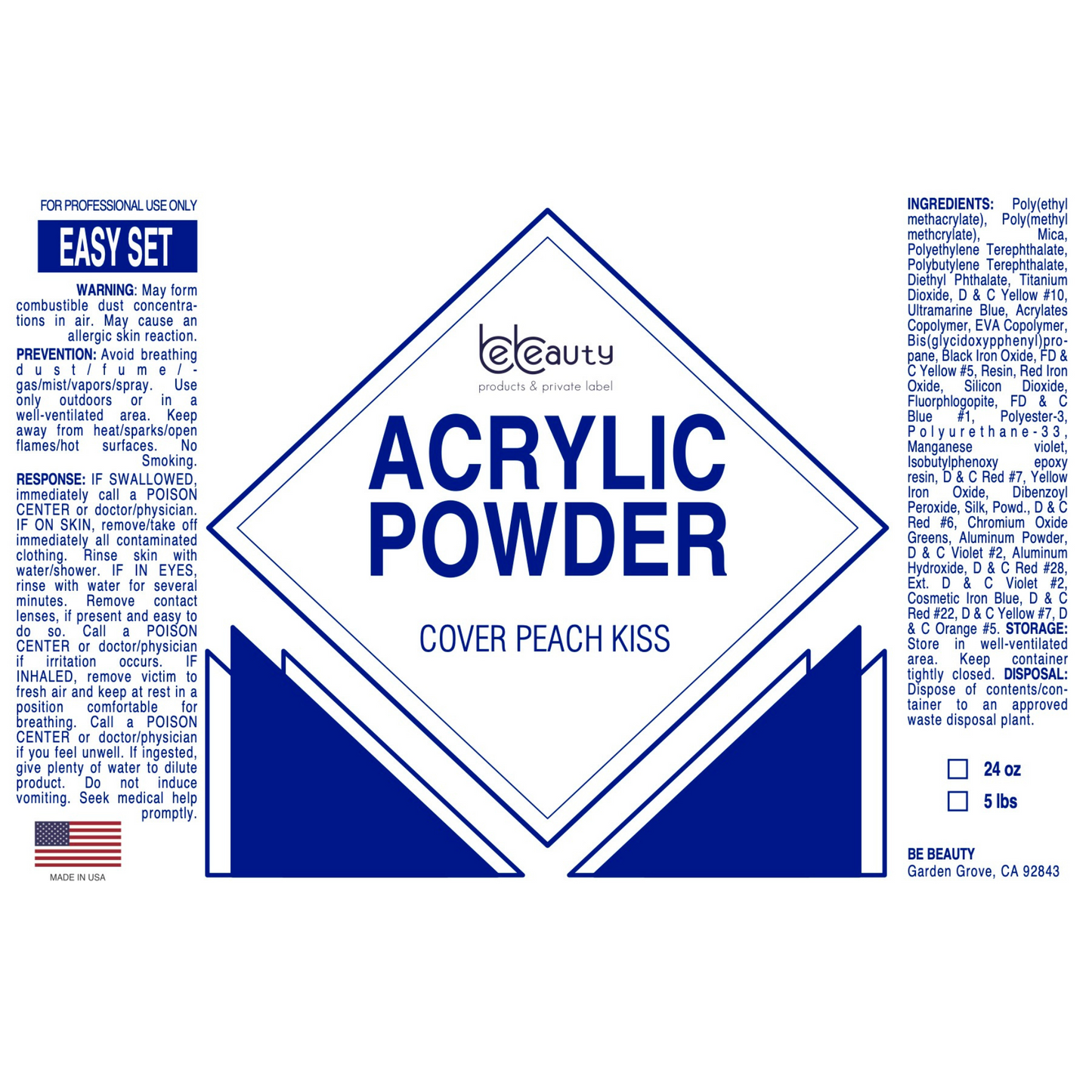 Cover Peach Kiss | Acrylic Powder | Polymer | Wholesale | Private label