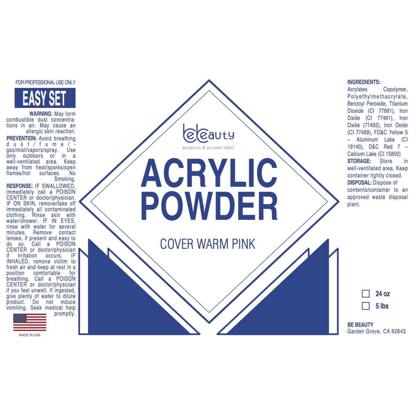 Cover Warm Pink | Acrylic Powder | Polymer | Wholesale | Private label