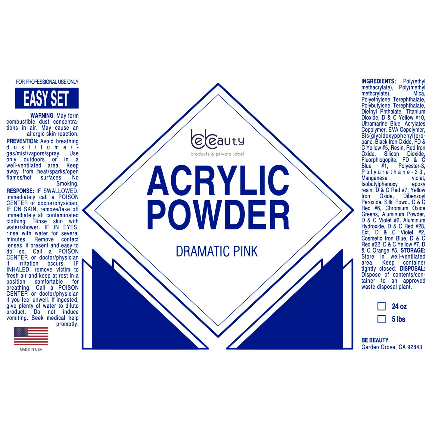 Dramatic Pink | Acrylic Powder | Polymer | Wholesale | Private label
