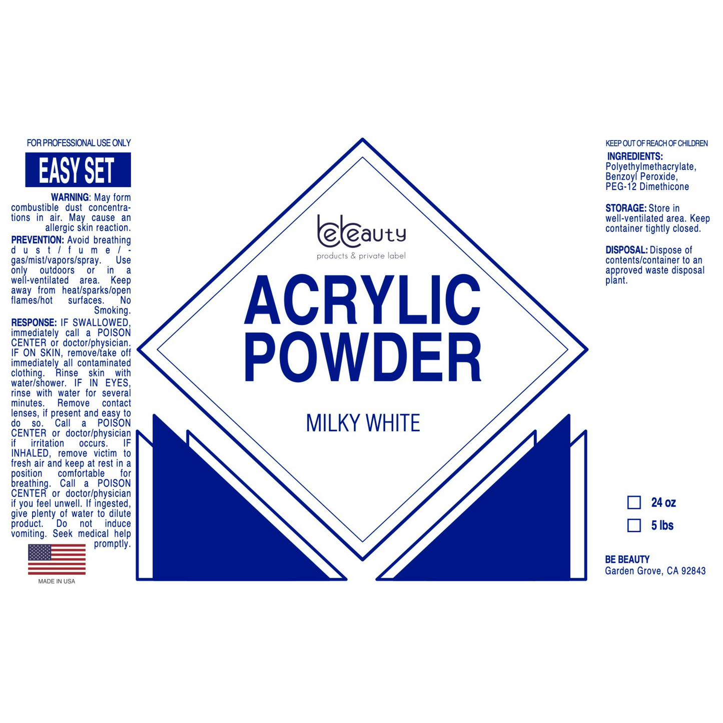Milky White | Acrylic Powder | Polymer | Wholesale | Private label