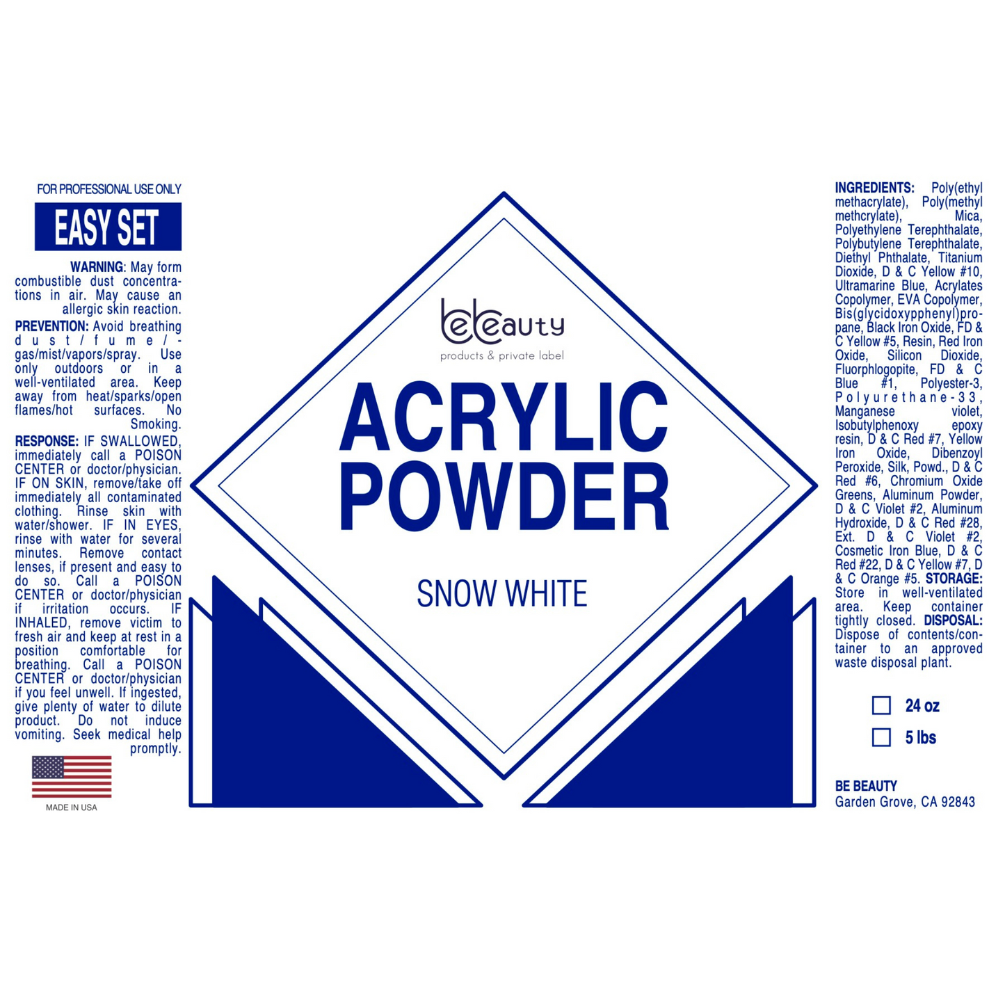 Snow White | Acrylic Powder | Polymer | Wholesale | Private label
