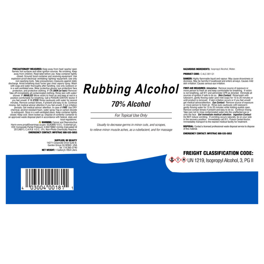 70% Alcohol | Private Label | Nail Preparation Supplies