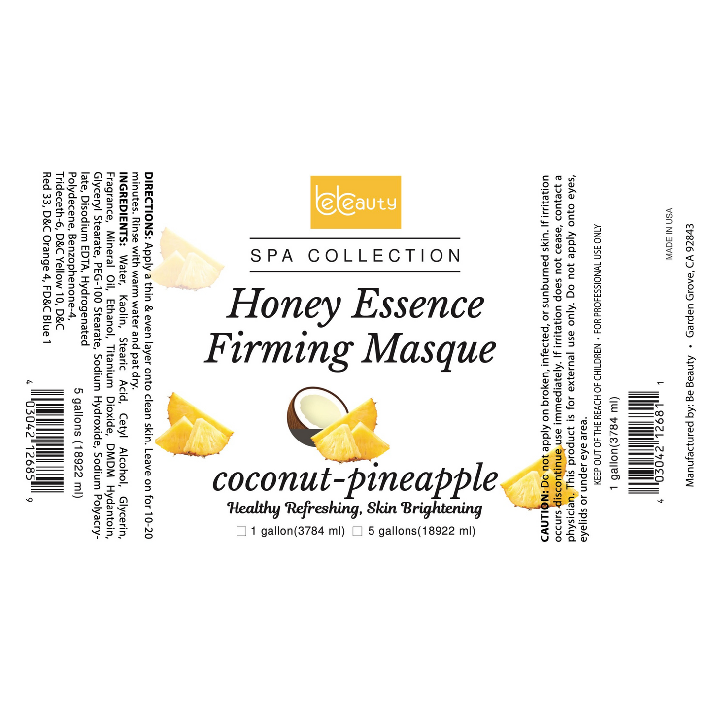 Coconut Pineapple | Wholesale | Private Label | High Quality | Nourishing | Moisturizing | Exfoliating | Firming | Mask