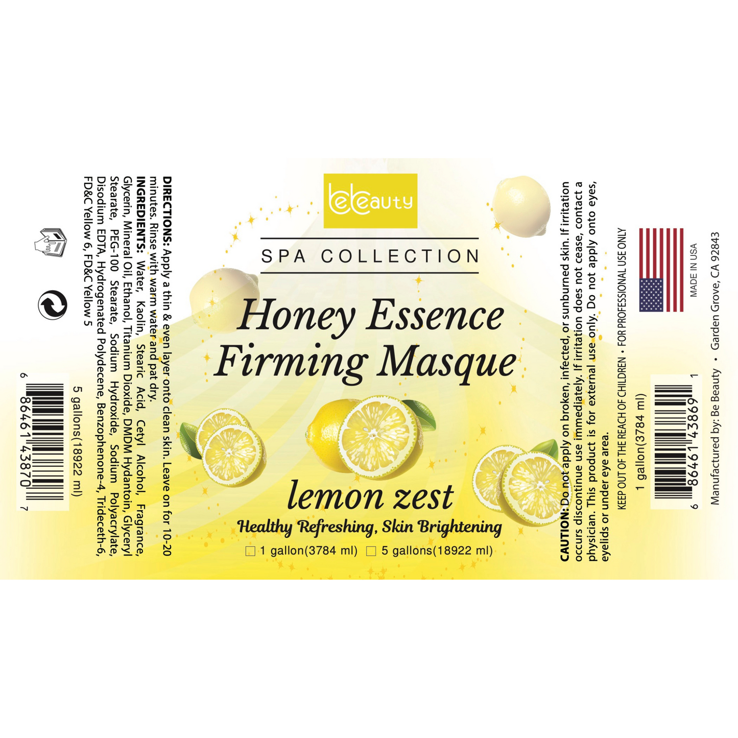 Lemon Zest | Wholesale | Private Label | High Quality | Nourishing | Moisturizing | Exfoliating | Firming | Mask