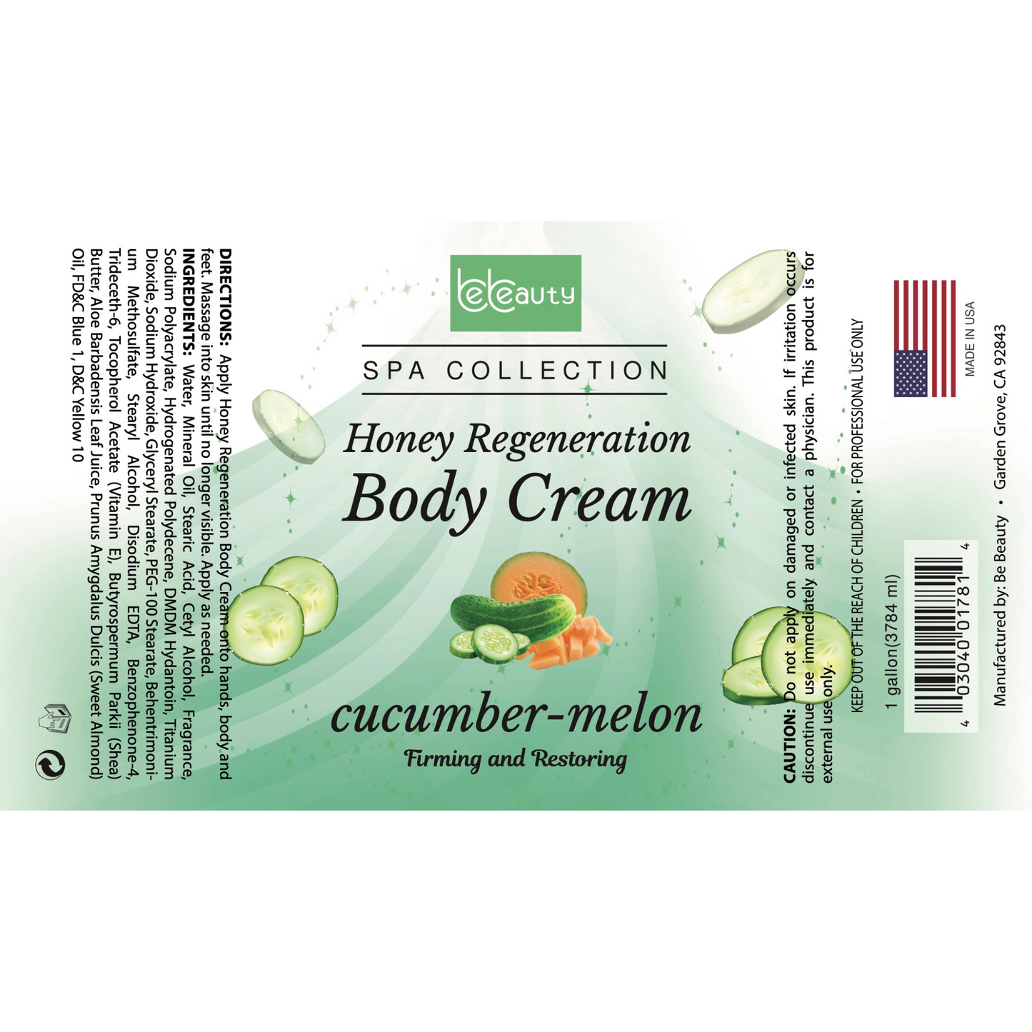 Wholesale | Private Label | High Quality | Nourishing | Moisturizing | Firming | Honey Regeneration | Lotion | Cucumber Melon