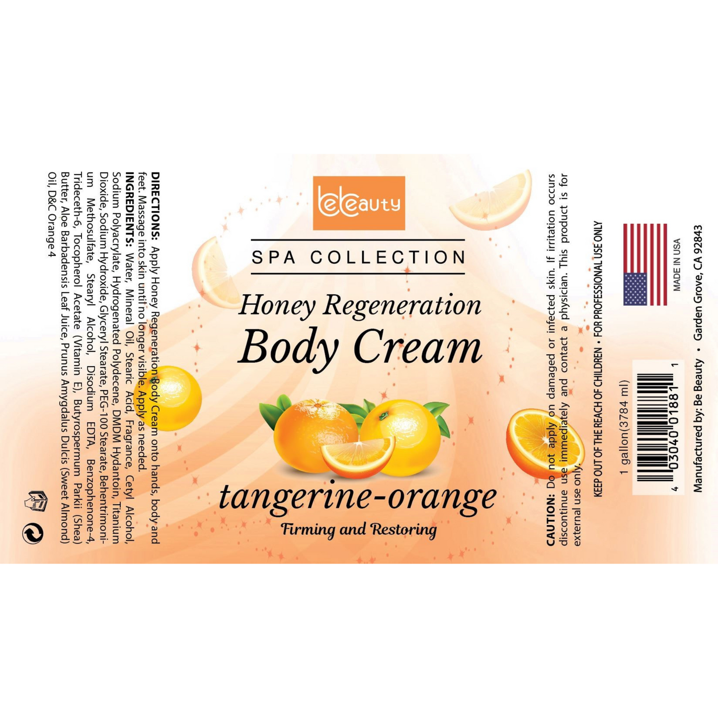 Wholesale | Private Label | High Quality | Nourishing | Moisturizing | Firming | Honey Regeneration | Lotion | Tangerine Orange