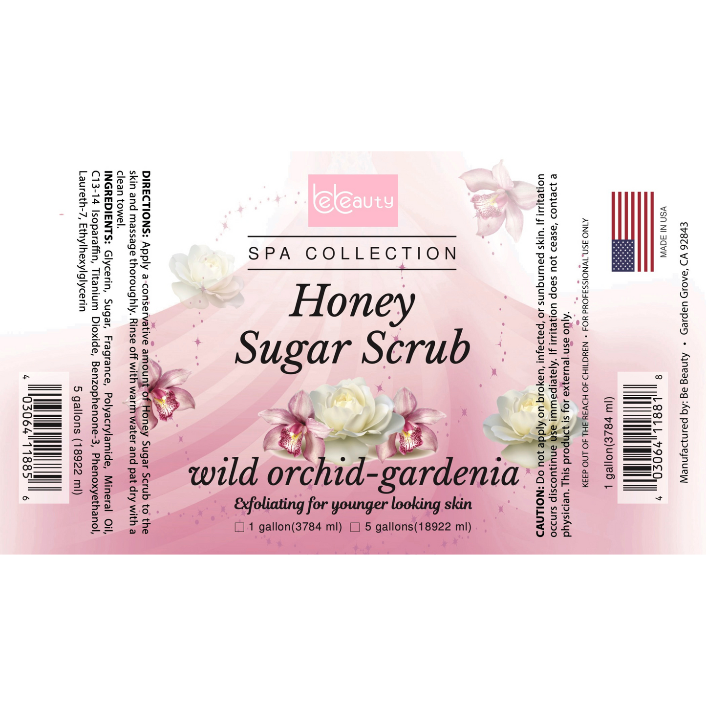 Wild Orchid Gardenia | Wholesale | Private Label | High Quality | Nourishing | Moisturizing | Exfoliating | Honey Sugar Scrub
