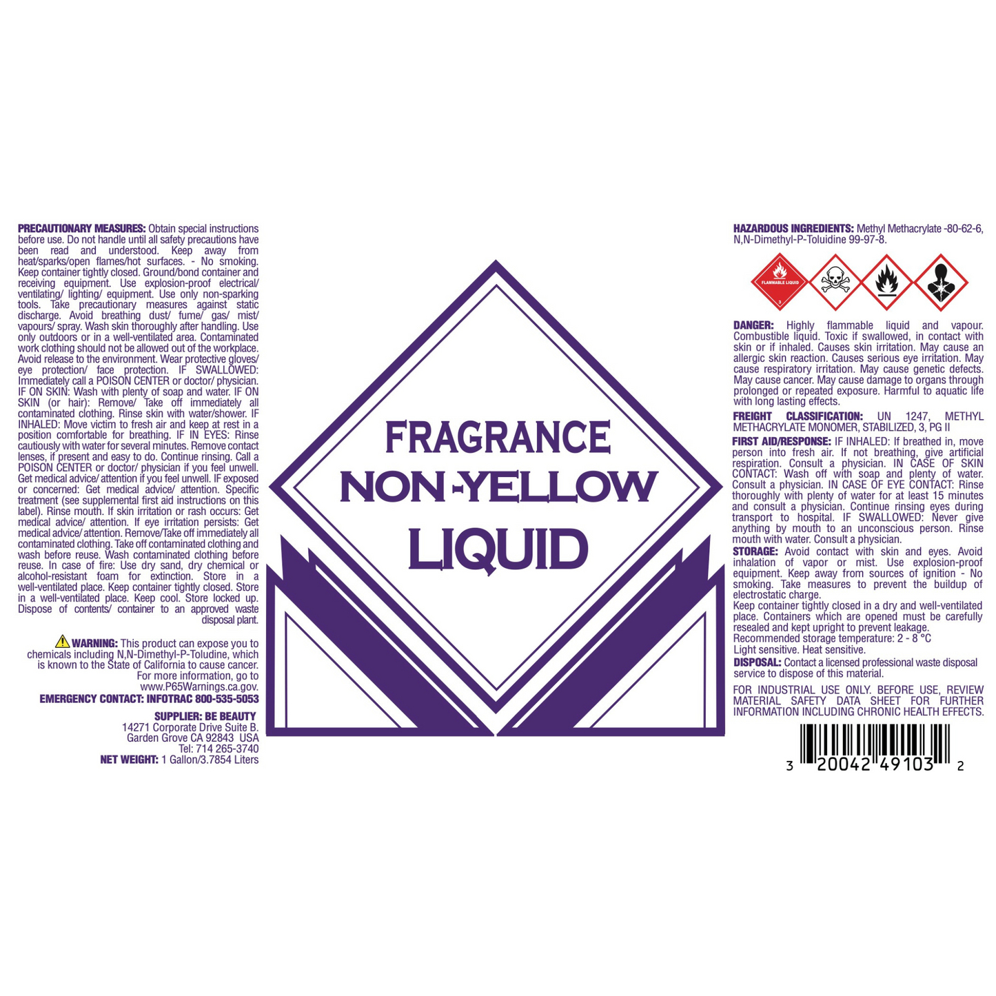 Fragrance | Non-Yellow | | Acrylic Liquid | Monomer | Private Label | Wholesale