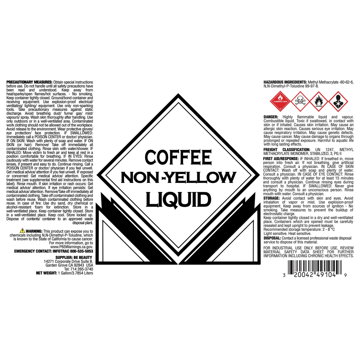 Coffee | Non-Yellow | | Acrylic Liquid | Monomer | Private Label | Wholesale