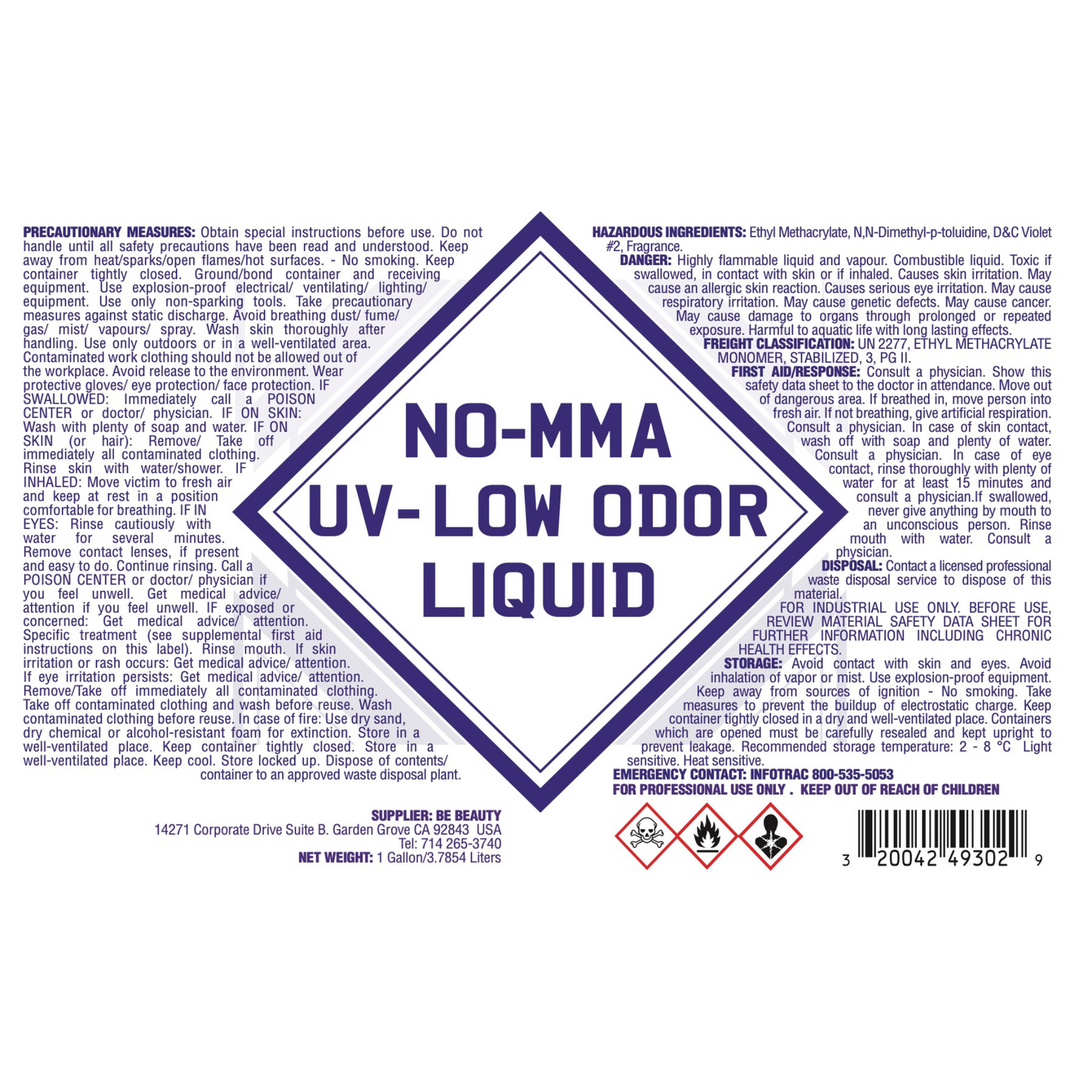 EMA | UV | NO MMA | Acrylic Liquid | Monomer | Private Label | Wholesale