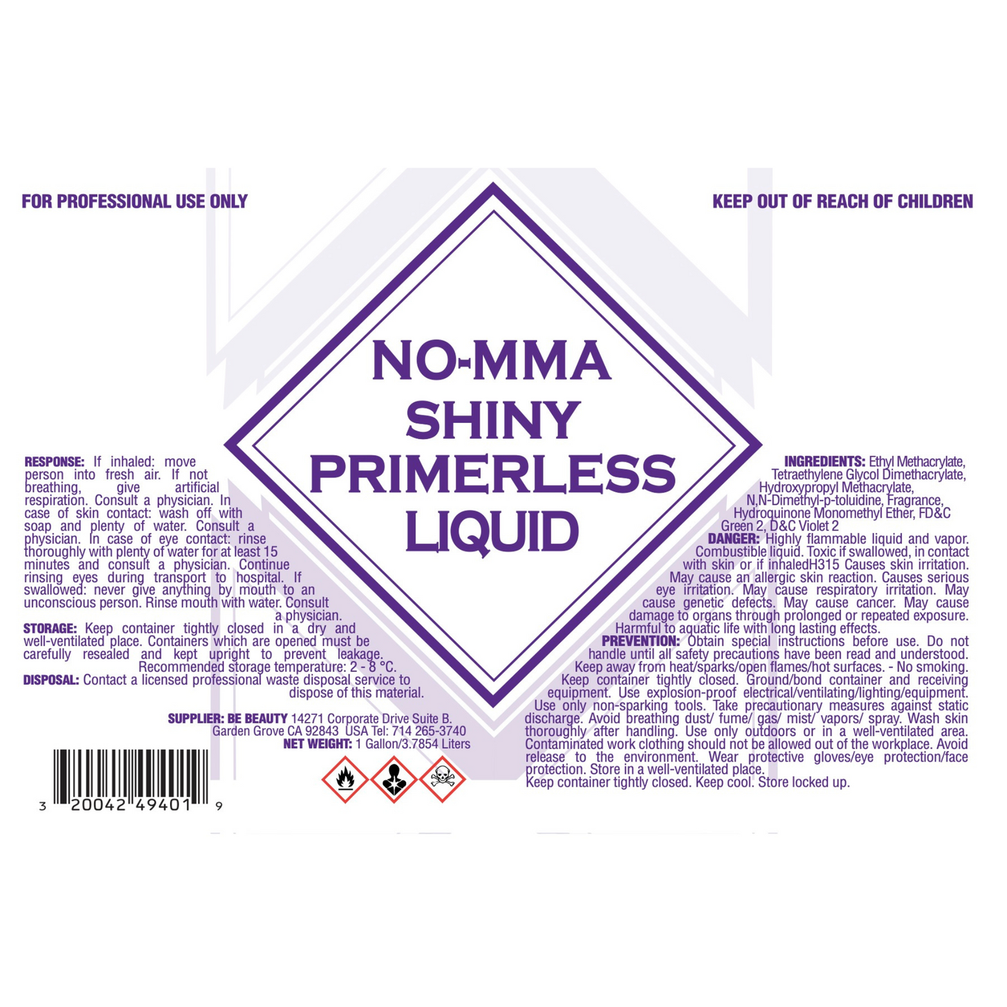 SHINY PRIMERLESS | NO MMA | Acrylic Liquid | Monomer | Private Label | Wholesale