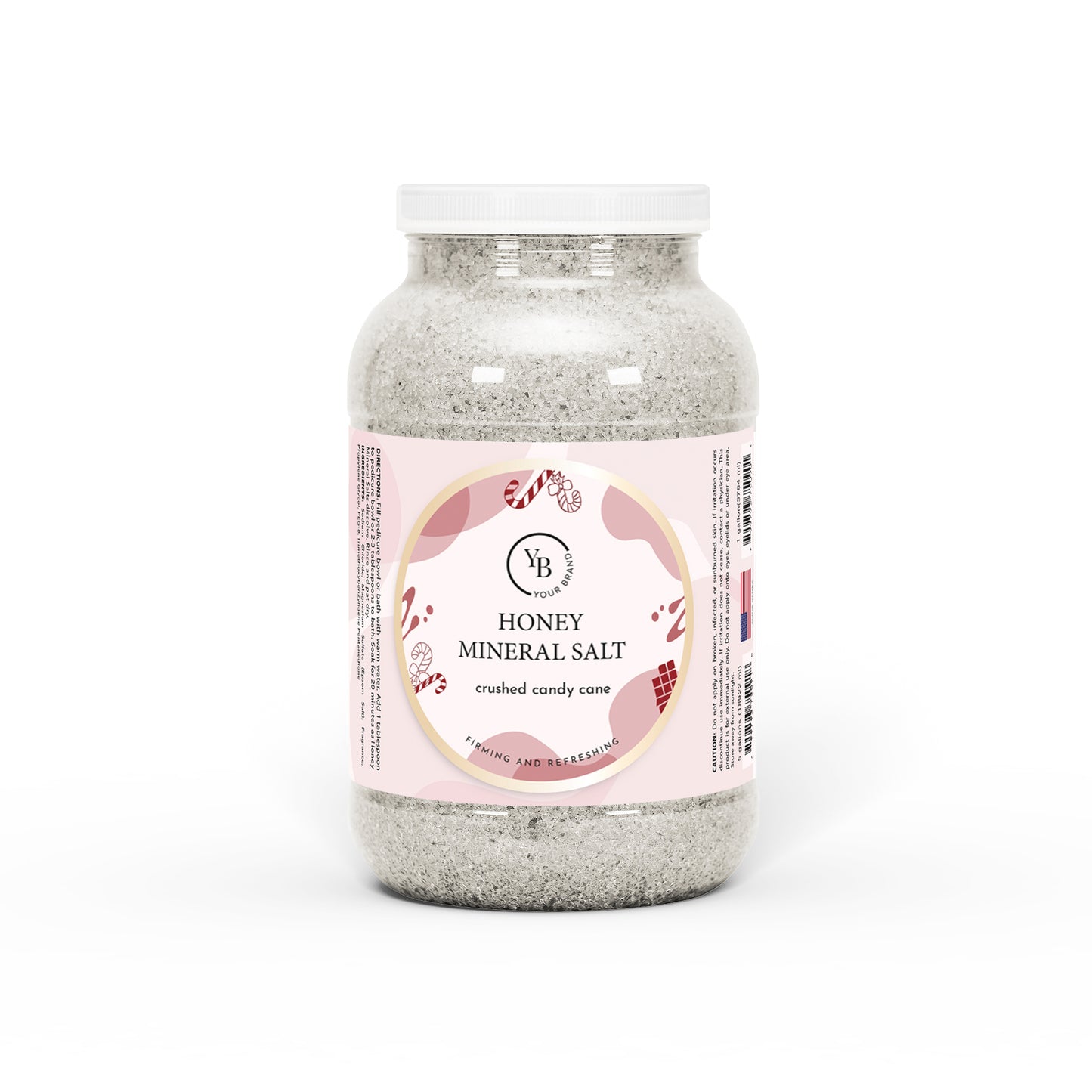 CRUSHED CANDY CANE HONEY MINERAL SALT