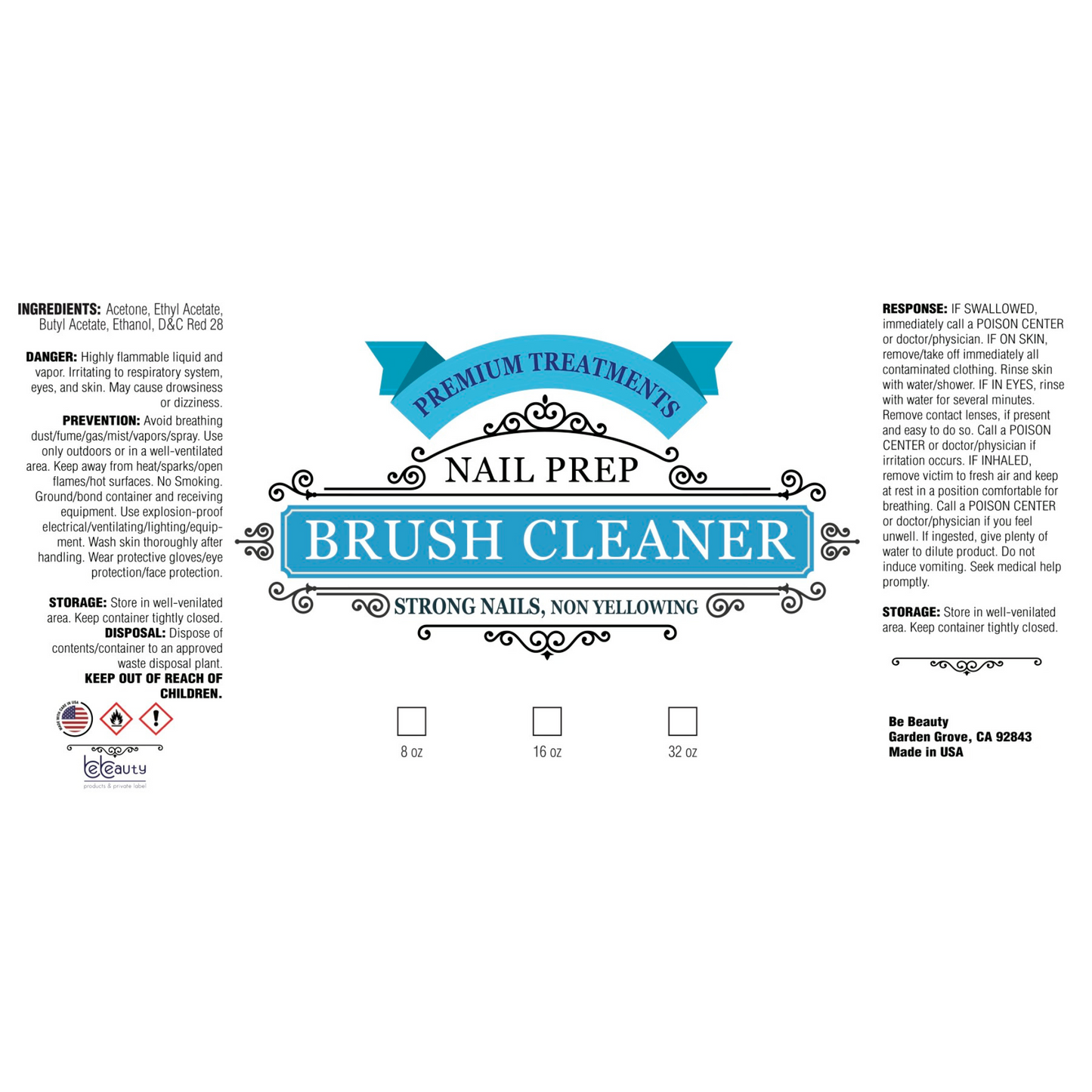 Brush Cleaner | Private Label | Wholesale | Nail Preparation Supplies