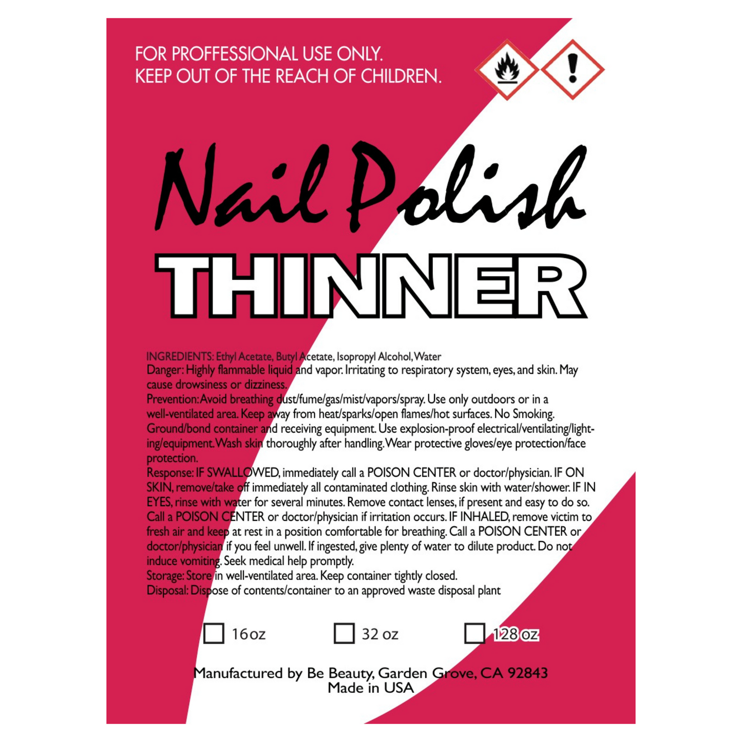 Nail Polish Thinner | Private Label | Wholesale | Nail Preparation Supplies