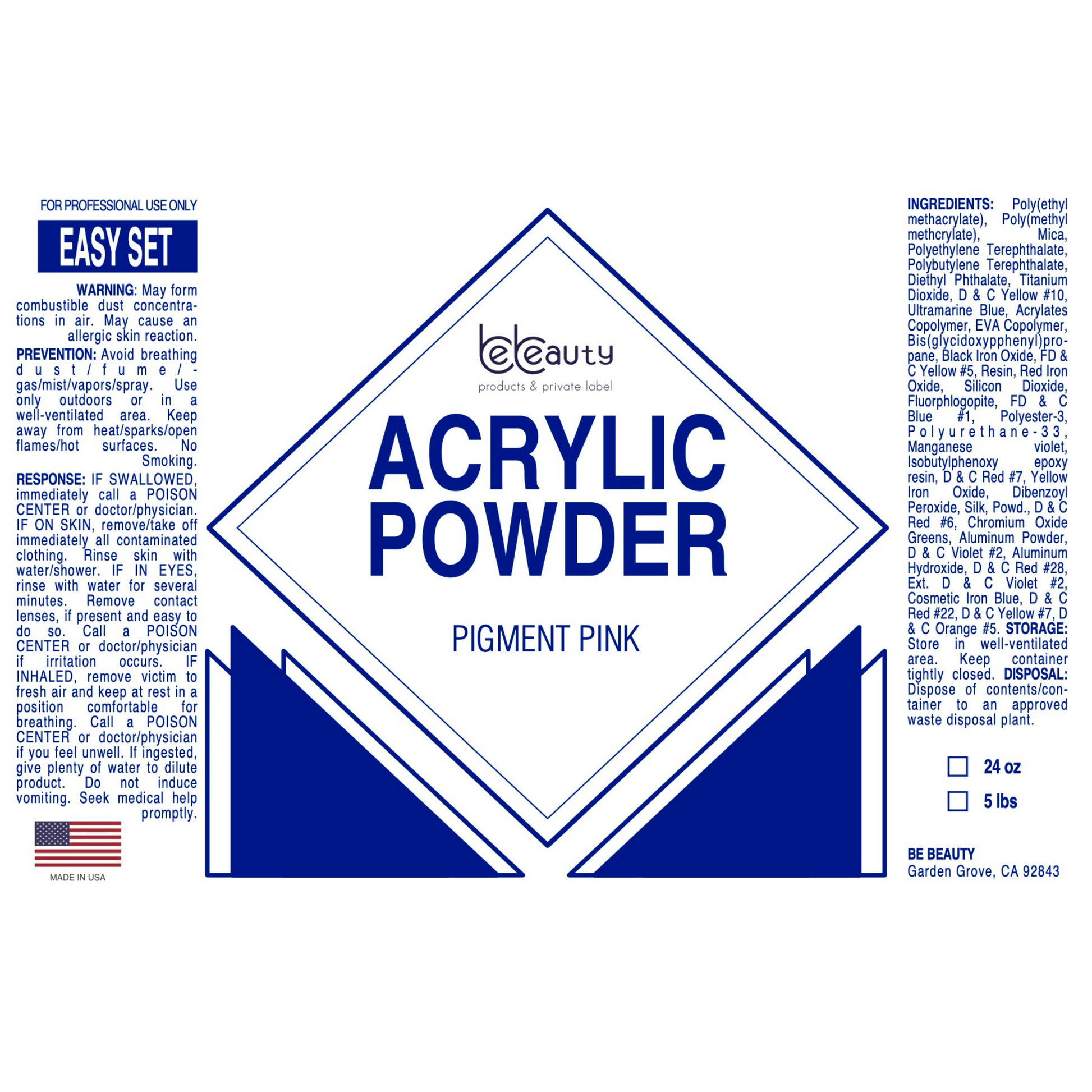 Pigment Pink | Acrylic Powder | Polymer | Wholesale | Private label