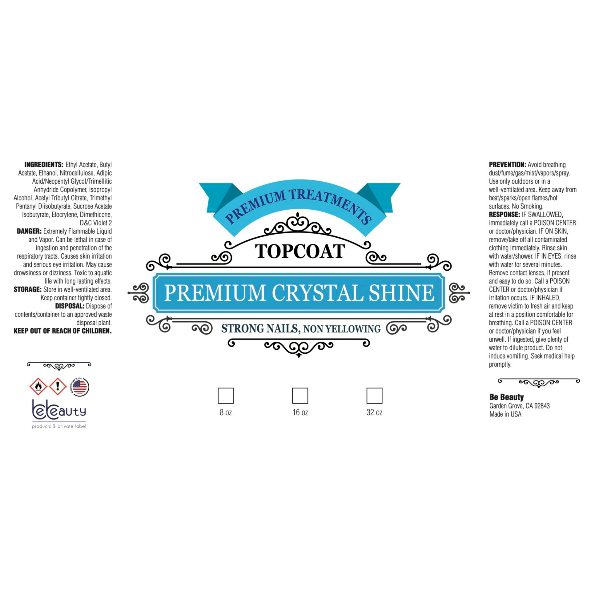 Premium Crystal Shine | Premium Topcoat | Wholesale | Private Label