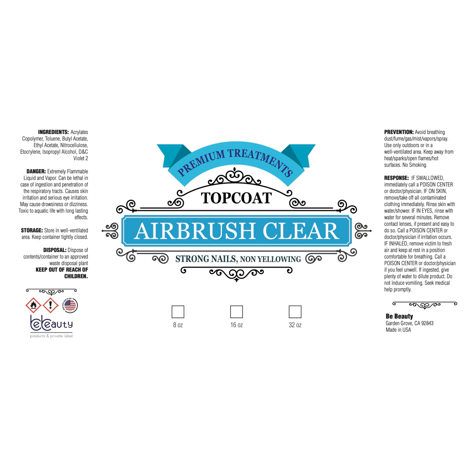 Airbrush | Clear | Topcoat | Wholesale | Private Label