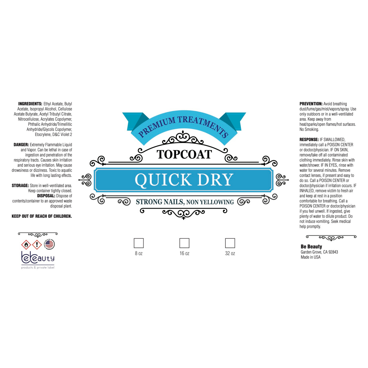 Quick Dry | Topcoat | Wholesale | Private Label