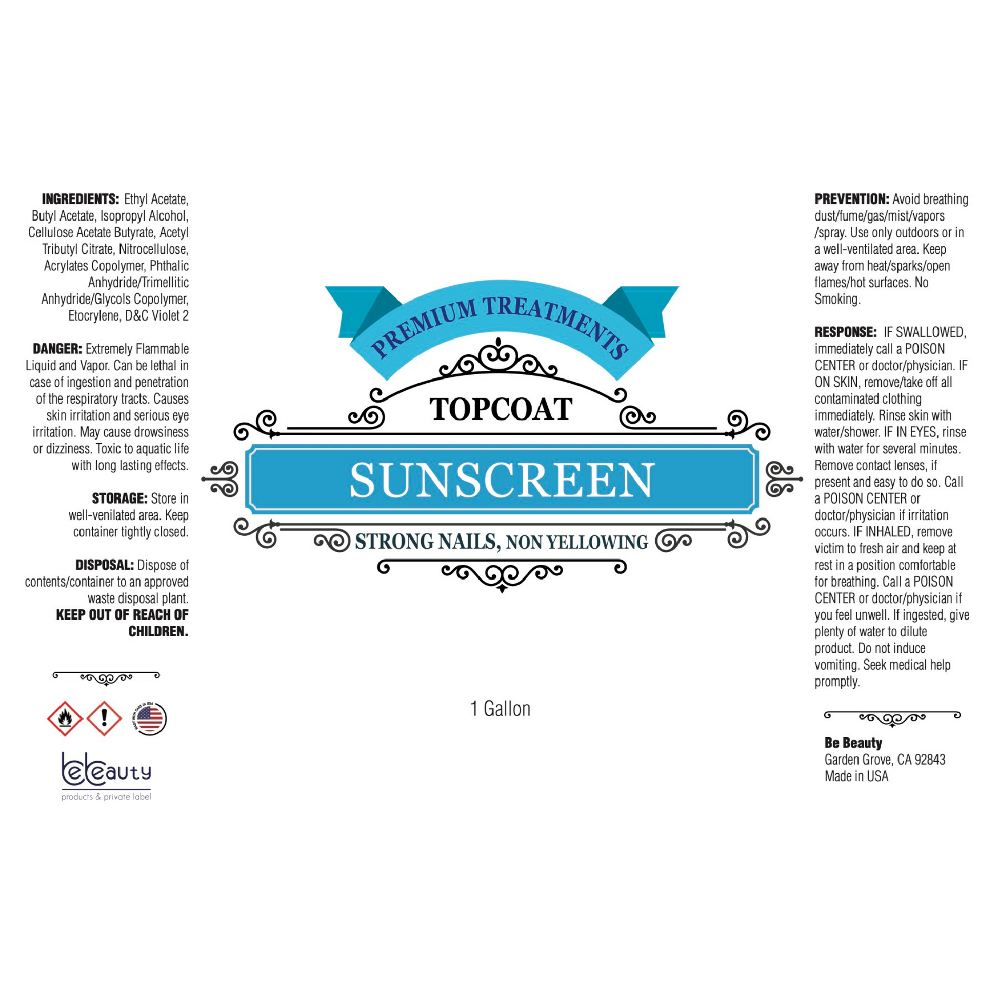 Sunscreen | UV | Topcoat | Wholesale | Private Label