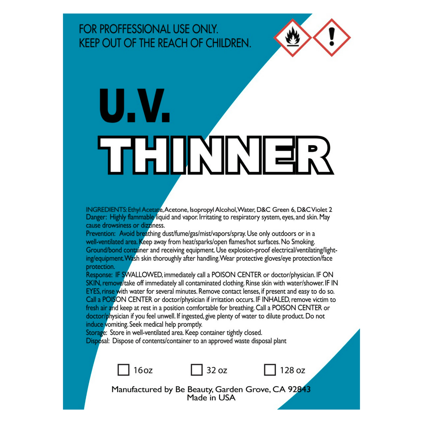 UV THINNER | Private Label | Wholesale | Nail Preparation Supplies