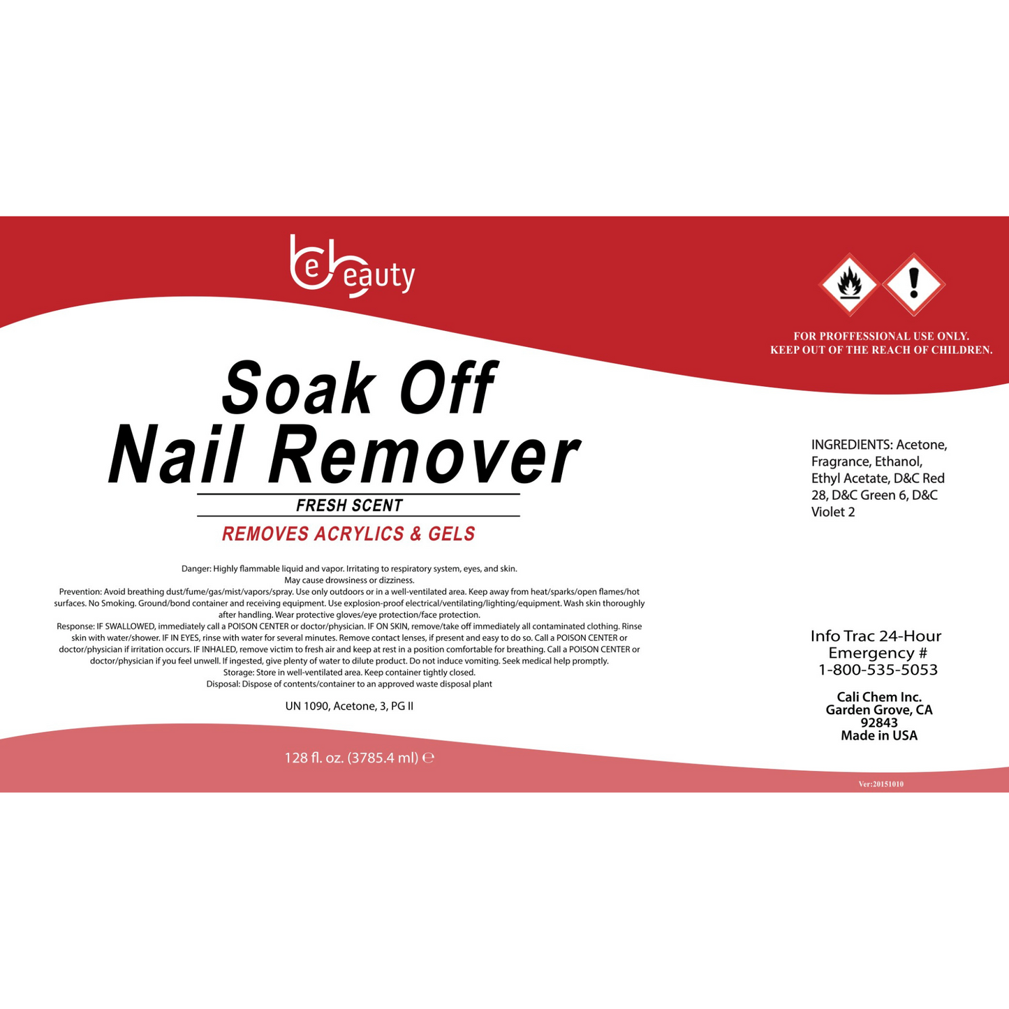 SOAK OFF NAIL GEL REMOVER