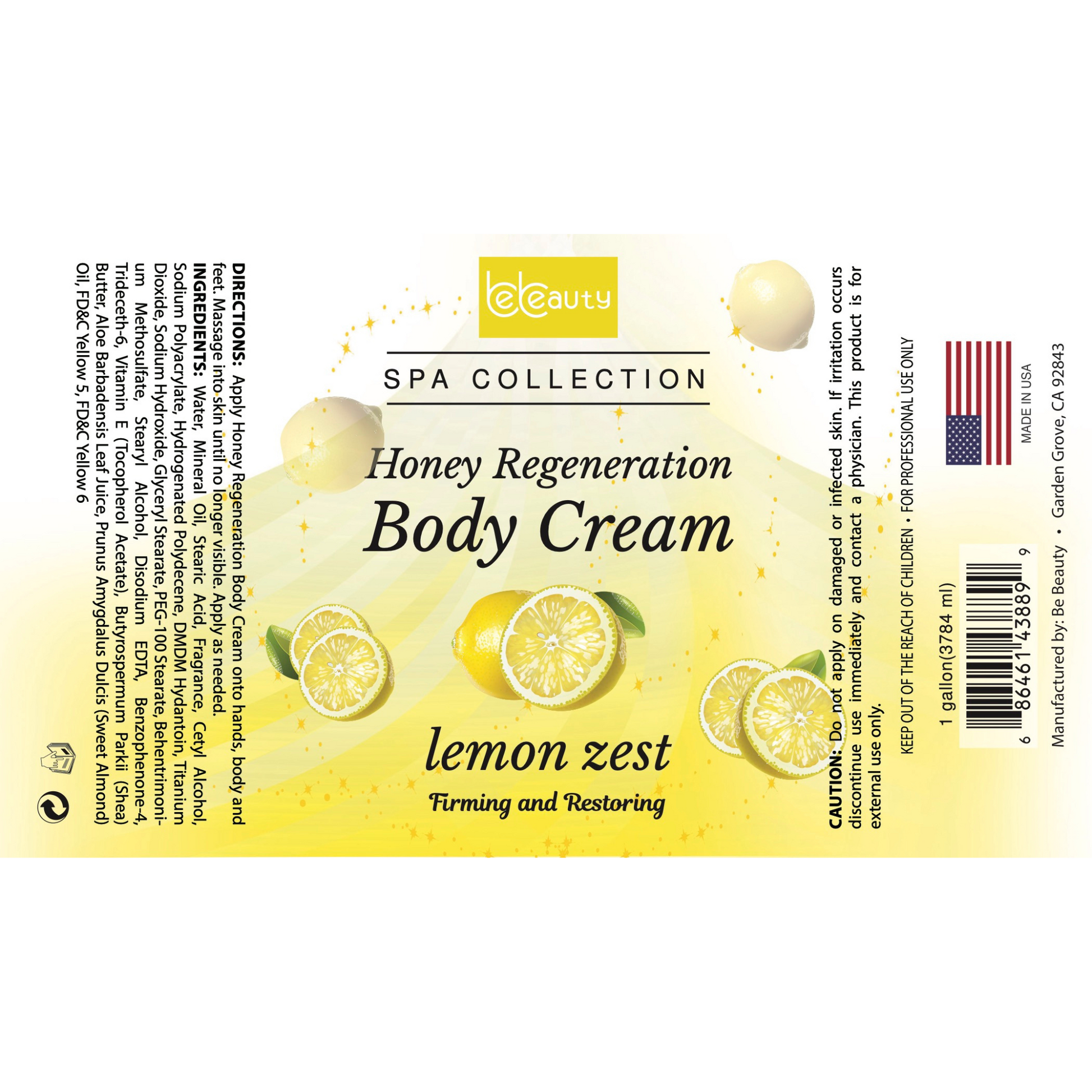 Wholesale | Private Label | High Quality | Nourishing | Moisturizing | Firming | Honey Regeneration | Lotion | Lemon Zest