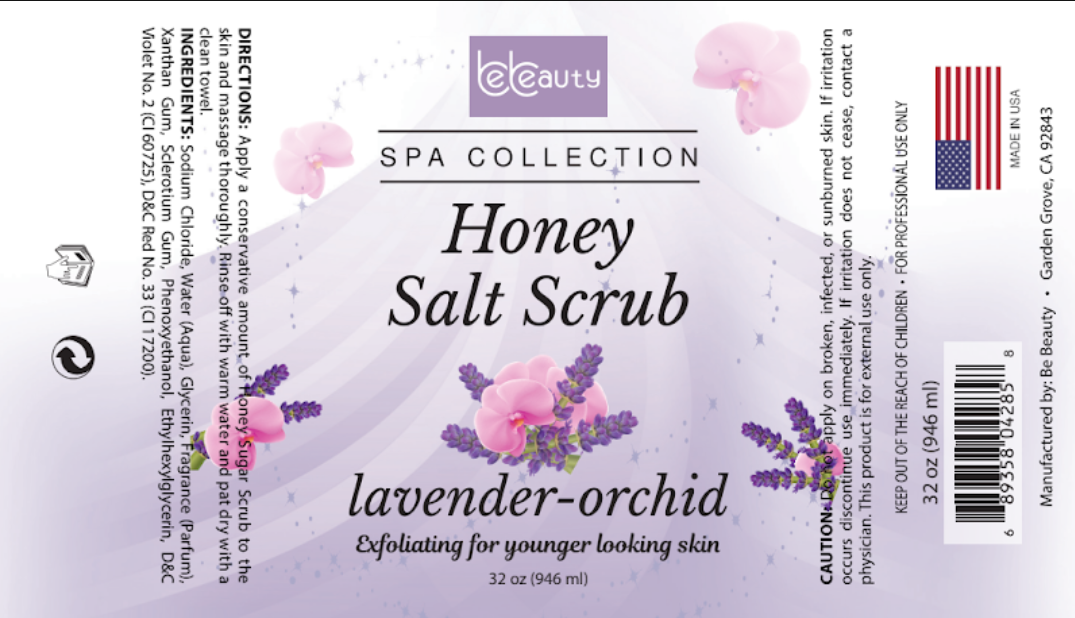 Honey Salt Scrub - Lavender Orchid
